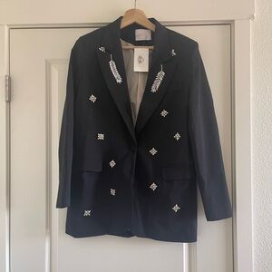 Galita Embellished Black Blazer